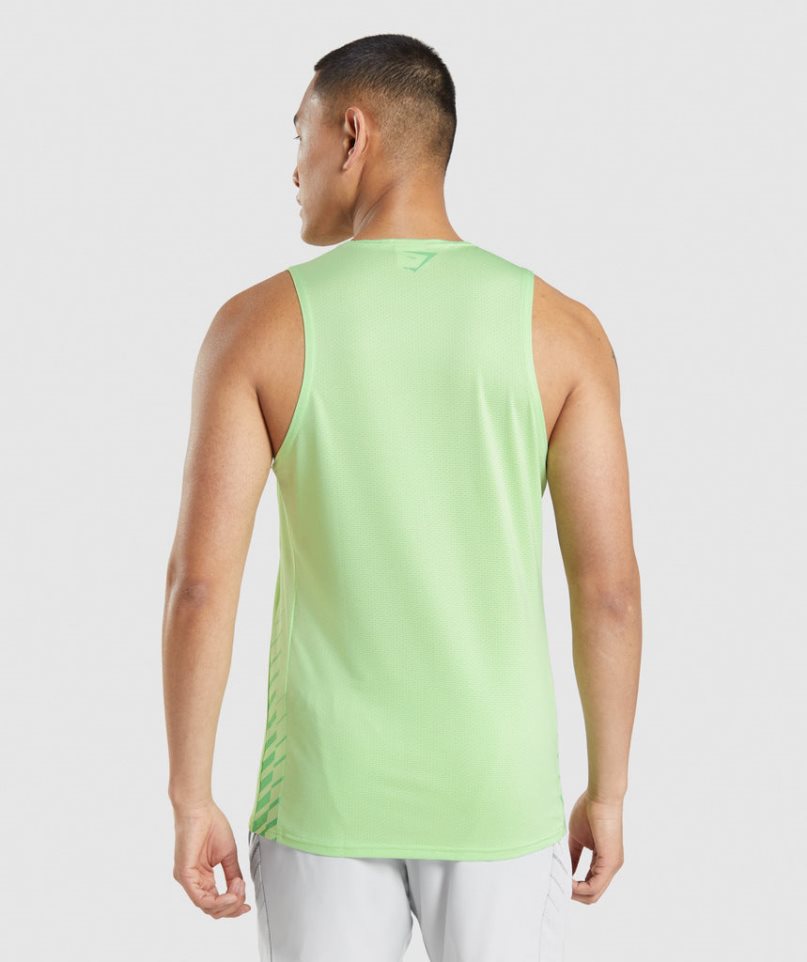 Men's Gymshark Sport Stripe Tanks Mint | NZ 3VATIJ